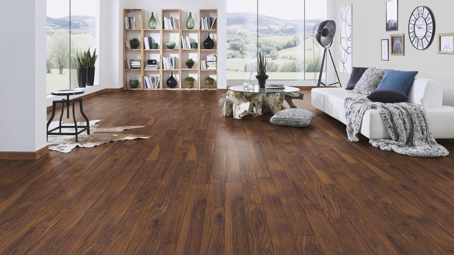 €24,90/mq R&G DISTRIBUTION PAVIMENTO IN LAMINATO VINTAGE CLASSIC NOCE RED RIVER