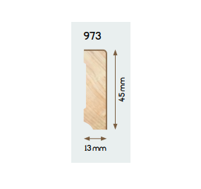 BATTISCOPA SQUADRATO ELIOFLOOR IN LEGNO COORDINATO Art.973