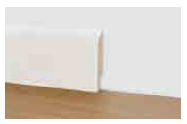 BATTISCOPA DÉCO CLAP IN LEGNO TONDO BIANCO