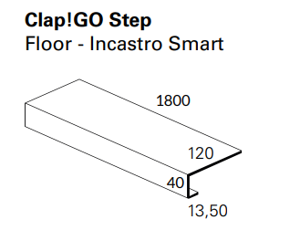 PROFILO PER GRADINI SPC DÉCO CLAP! GO STEP COORDINATO (4 PZ)