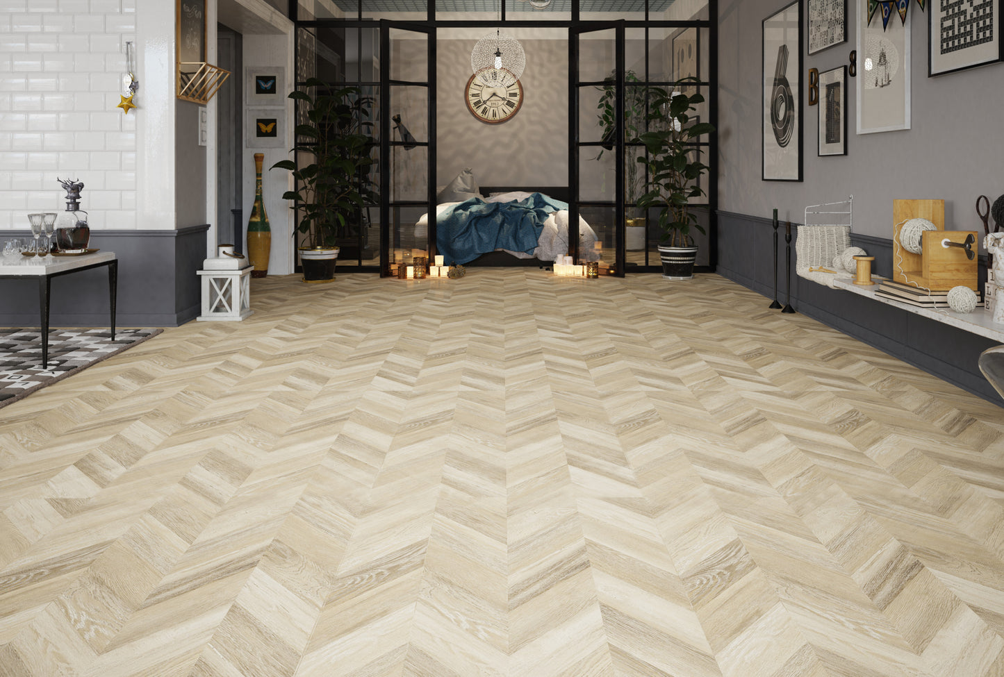 €21,90/mq PAVIMENTO IN LAMINATO ITALWOOD FISHBONE SPINA LIKYA PRK215