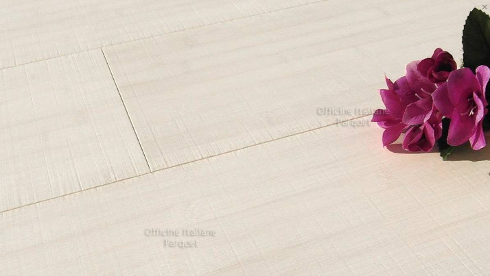 PARQUET BAMBOO OFFICINE ITALIANE ARTIGIANALE NODO LARGO SBIANCATO NEVE OSN