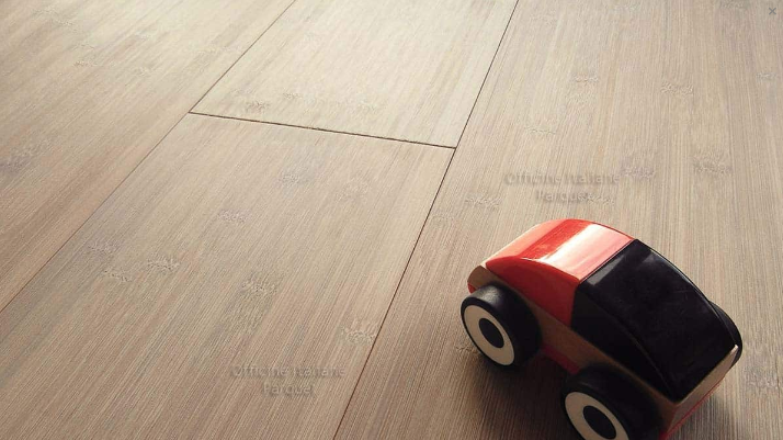 PARQUET BAMBOO OFFICINE ITALIANE ARTIGIANALE NODO LARGO THERMO SBIANCATO OTS