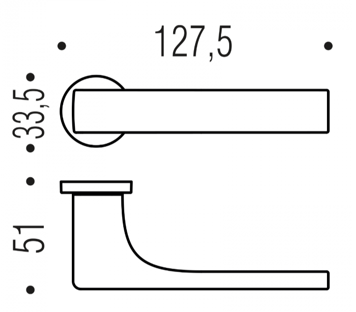 MANIGLIA COLOMBO DESIGN ROBOCINQUE ROSETTA MINIMALE ZERO EVOLUTION ID61RSB/0
