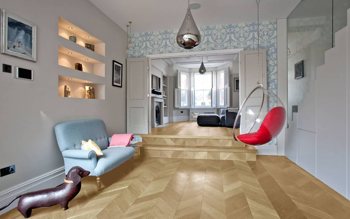 PARQUET OFFICINE ITALIANE ROVERE SPINA FRANCESE 45° R-S-45-V12 ABC - 680x125x10/3 mm