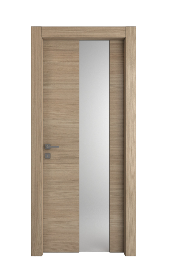 PORTA INTERNA PAIL MOD. VETRO ASIMMETRICO OLMO DESERTO