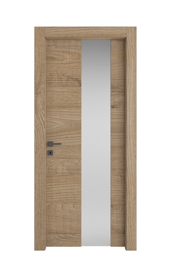PORTA INTERNA PAIL MOD. VETRO ASIMMETRICO QUERCIA LAGA
