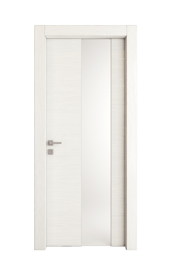 PORTA INTERNA PAIL MOD. VETRO ASIMMETRICO BIANCO SCULTURA