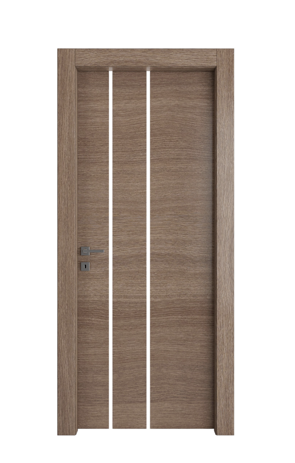 PORTA INTERNA PAIL MOD. VETRO LUCE B ROVERE MOCACCINO 3D