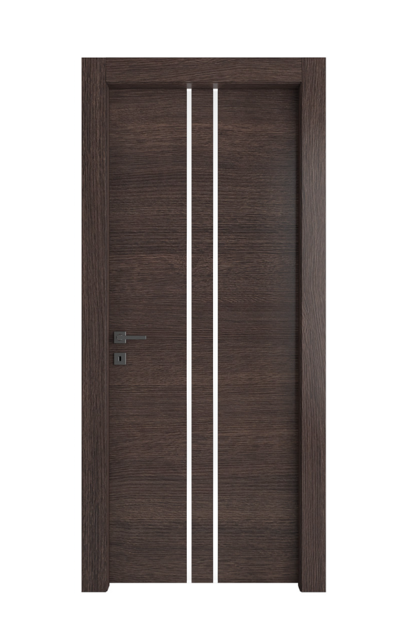 PORTA INTERNA PAIL MOD. VETRO LUCE C ROVERE MOKA 3D