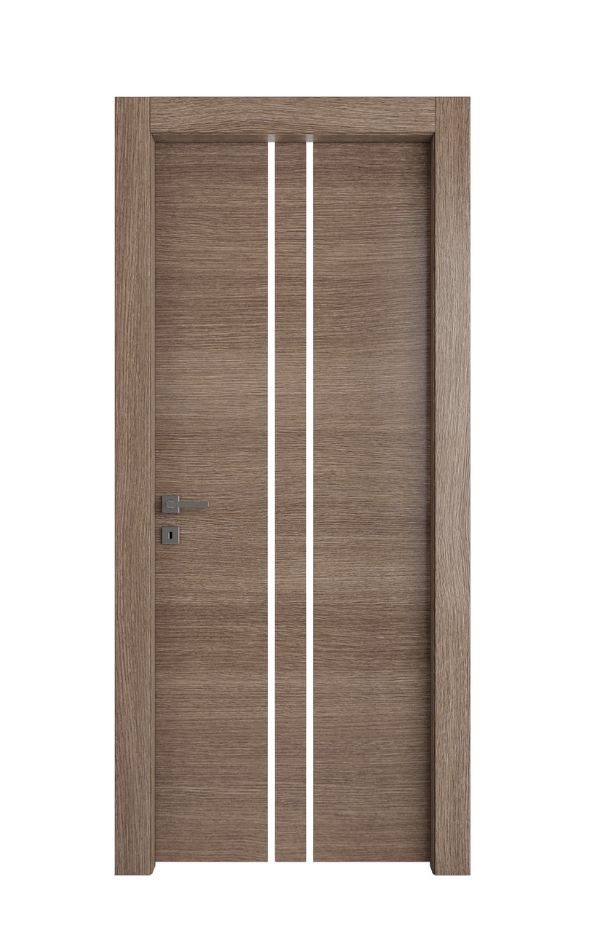 PORTA INTERNA PAIL MOD. VETRO LUCE C ROVERE MOCACCINO 3D