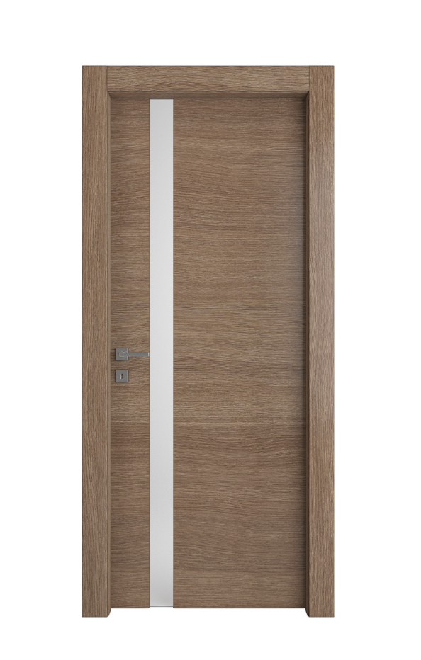 PORTA INTERNA PAIL MOD. VETRO SMALL ROVERE MOCACCINO 3D