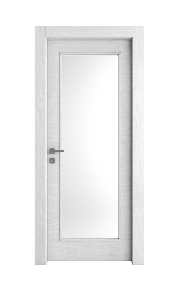 PORTA INTERNA PAIL MOD. VETRO STANDARD BIANCO FRASSINO