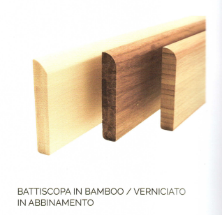BATTISCOPA IN BAMBOO - VERNICIATO IN ABBINAMENTO