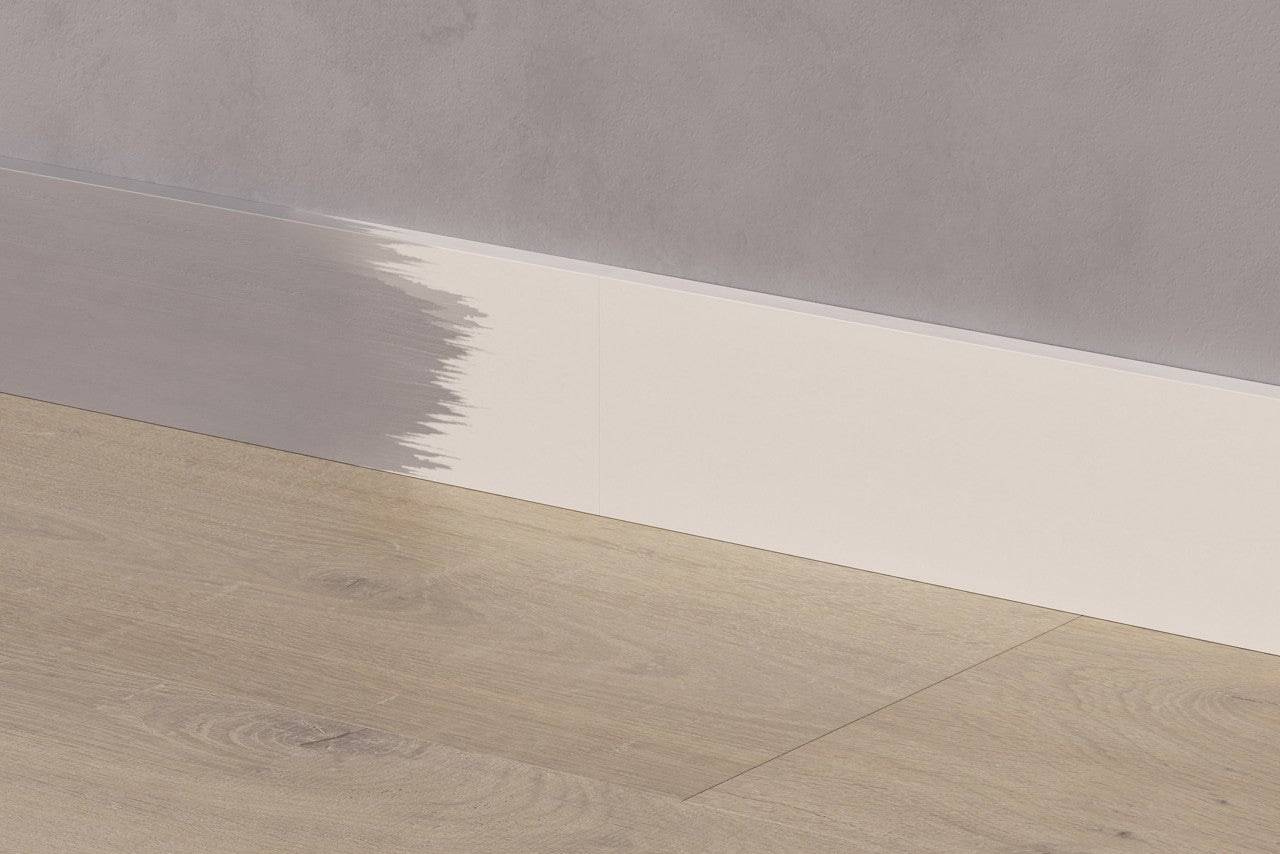 BATTISCOPA VERNICIABILE CLICCABILE 240 cm LAMINATO PERGO 2400x12x50/70/100 mm