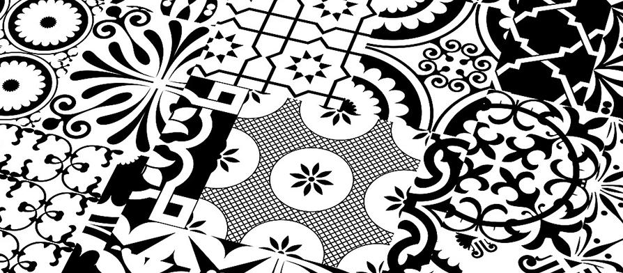 PAVIMENTO IN LAMINATO MAIOLICHE BLACK & WHITE 32Q002 - €42,90/mq