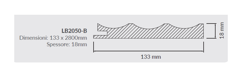 PROFILO TERMINALE X RIVESTIMENTO R&G SHAPE LB2050 FEMMINA