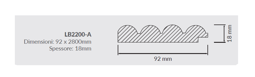 PROFILO TERMINALE X RIVESTIMENTO R&G SHAPE LB2200 FEMMINA