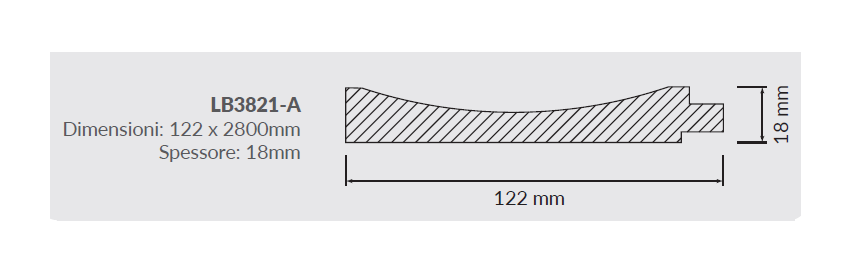 PROFILO TERMINALE X RIVESTIMENTO R&G SHAPE LB3821 MASCHIO