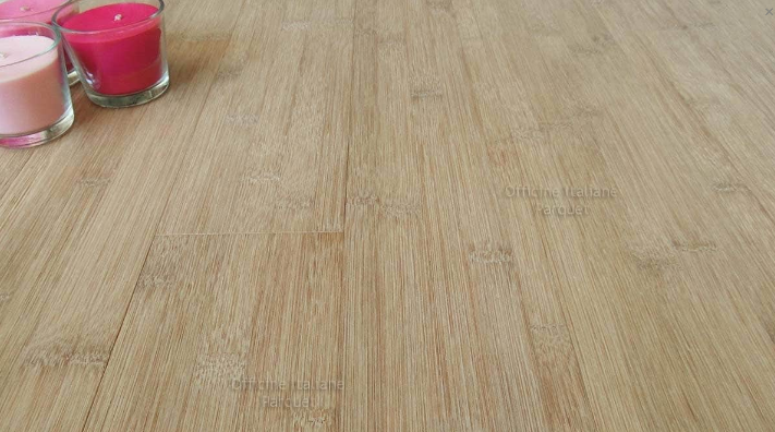 PARQUET BAMBOO OFFICINE ITALIANE MASSELLO NODO LARGO ORIZZONTALE CARBONIZZATO SBIANCATO E SPAZZOLATO OCS-S