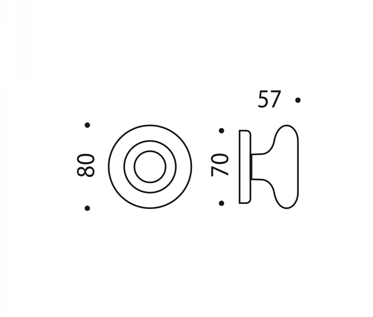 POMOLO FISSO COLOMBO DESIGN ROUND CD55