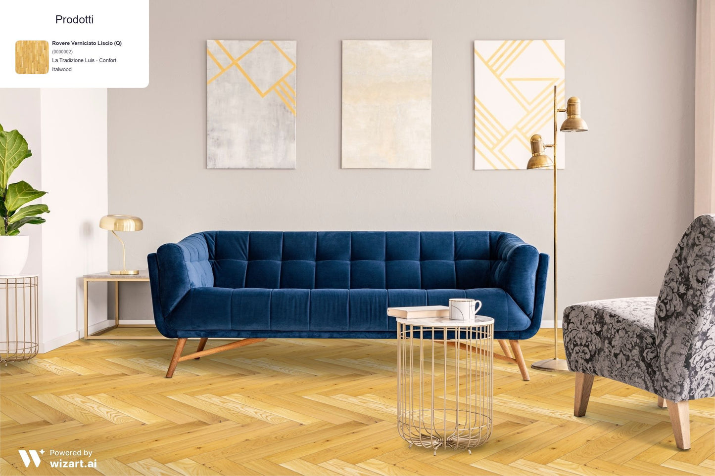 PARQUET ITALWOOD LA TRADIZIONE LUIS CONFORT ROVERE VERNICIATO LISCIO 10/3x65/70x440/490mm