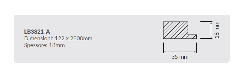 PROFILO TERMINALE X RIVESTIMENTO R&G LB3771-B DESTRO