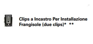 CLIP A INCASTRO PER INSTALLAZIONE FRANGISOLE