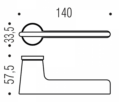 MANIGLIA COLOMBO DESIGN ALATO' ROSETTA MINIMALE ZERO EVOLUTION JP11RSB/0