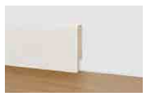 BATTISCOPA DÉCO CLAP IN LEGNO SQUADRATO BIANCO