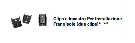 CLIPS A INCASTRO PER INSTALLAZIONE FRANGISOLE