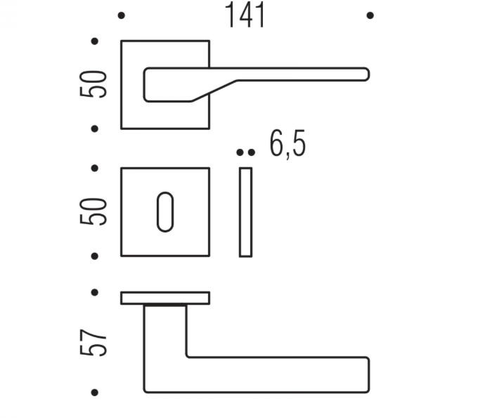 MANIGLIA COLOMBO DESIGN DEA FF21R