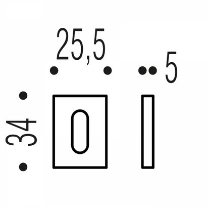 MANIGLIA COLOMBO DESIGN ROBOQUATTRO S ROSETTA MINIMALE ZERO EVOLUTION ID51RSB/0