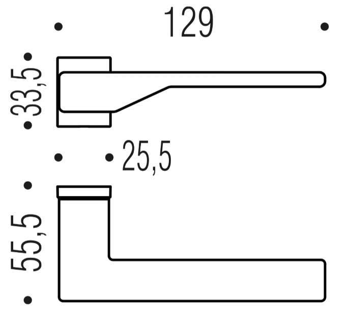 MANIGLIA COLOMBO DESIGN DEA ROSETTA MINIMALE ZERO EVOLUTION FF21RSB/0