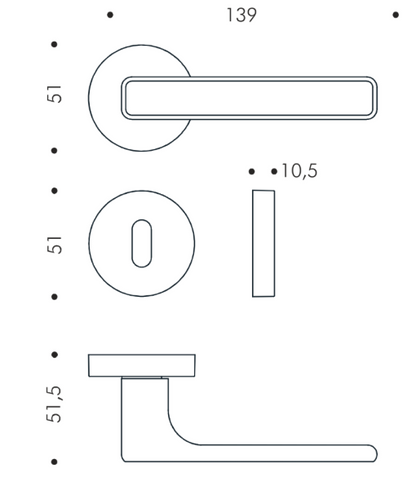 MANIGLIA COLOMBO DESIGN DUE MOOD COLLECTION CC31R
