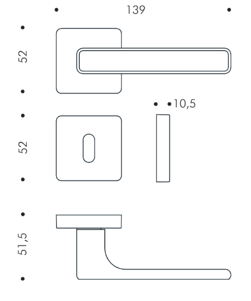 MANIGLIA COLOMBO DESIGN DUE Q MOOD COLLECTION CC41R