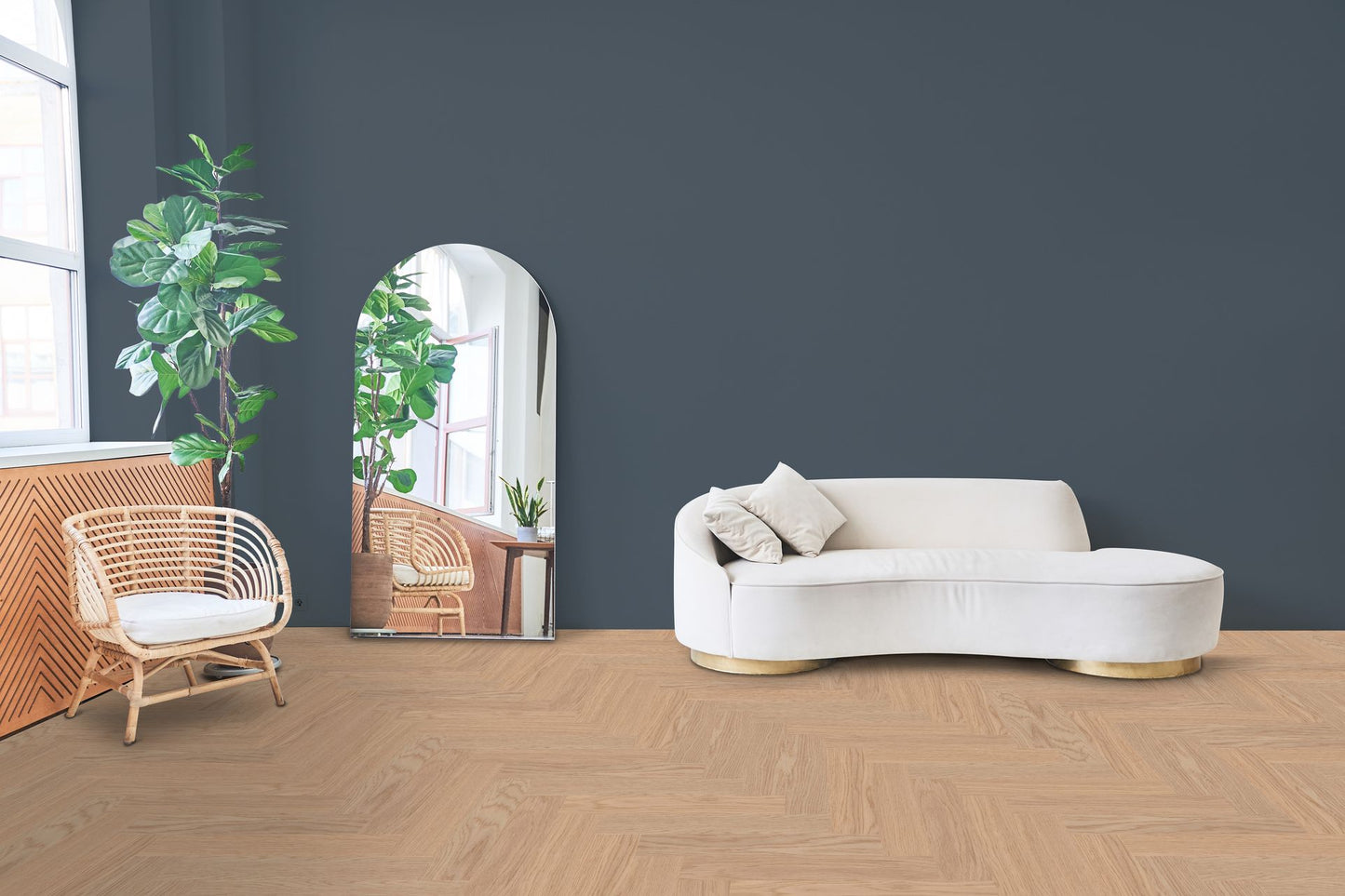 SPC SKEMA STAR WOOD SPINA ROVERE CHAMPAGNE 1621 - PAVIMENTO AD INCASTRO IN LEGNO
