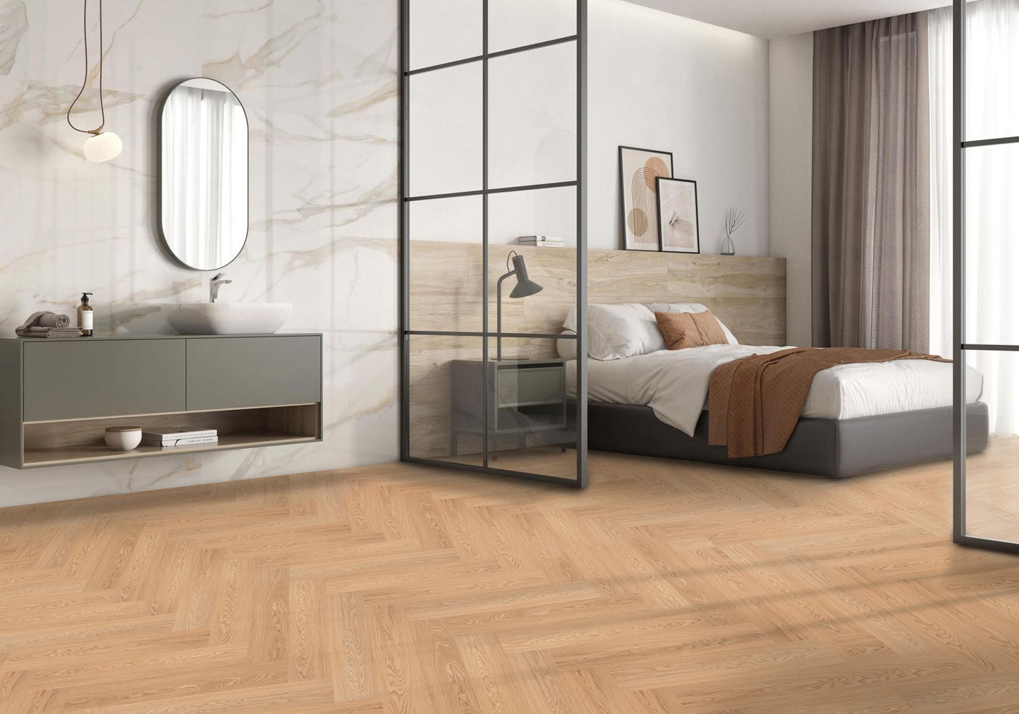 SPC SKEMA STAR WOOD SPINA ROVERE WHISKY 1620 - PAVIMENTO AD INCASTRO IN LEGNO