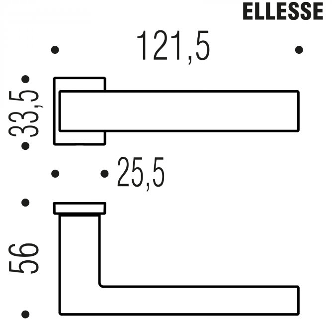 MANIGLIA COLOMBO DESIGN ELLESSE ROSETTA MINIMALE ZERO EVOLUTION BD21RSB/0