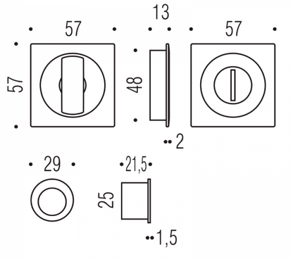 KIT PORTA SCORREVOLE NOTTOLINO SENZA SERRATURA COLOMBO DESIGN ID311BZG