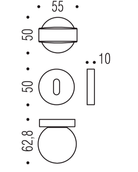 MANIGLIA COLOMBO DESIGN MAPO RM15R