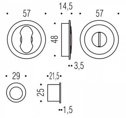 KIT PORTA SCORREVOLE NOTTOLINO SENZA SERRATURA COLOMBO DESIGN ID211BZG