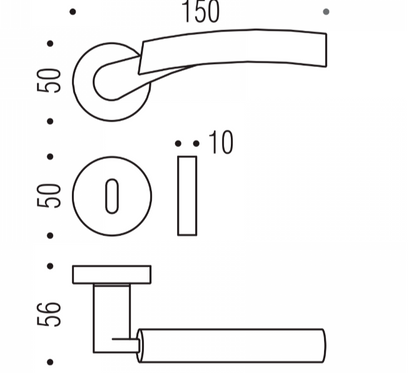 MANIGLIA COLOMBO DESIGN MIXA CB21R