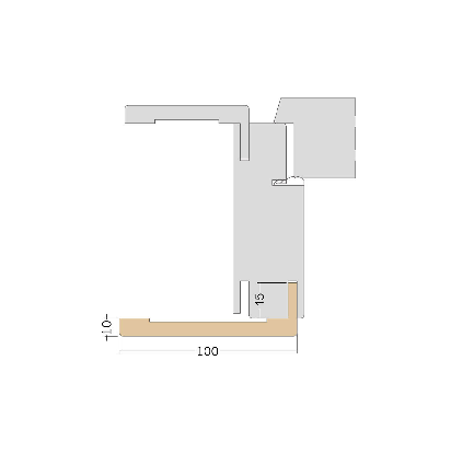 MOSTRINE SEMIFILO MULTISTRATO LAMINATO/LACCATO 100x15 mm