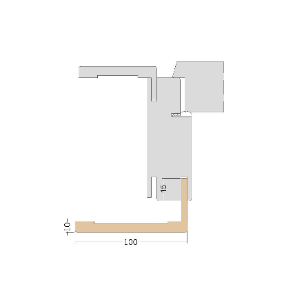 MOSTRINE SEMIFILO MULTISTRATO LAMINATO/LACCATO 100x45 mm