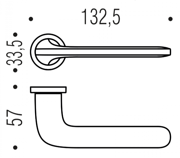 MANIGLIA COLOMBO DESIGN ROBOQUATTRO ROSETTA MINIMALE ZERO EVOLUTION ID41RSB/0