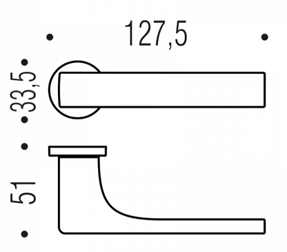 MANIGLIA COLOMBO DESIGN ROBOCINQUE ROSETTA MINIMALE ZERO EVOLUTION ID61RSB/0