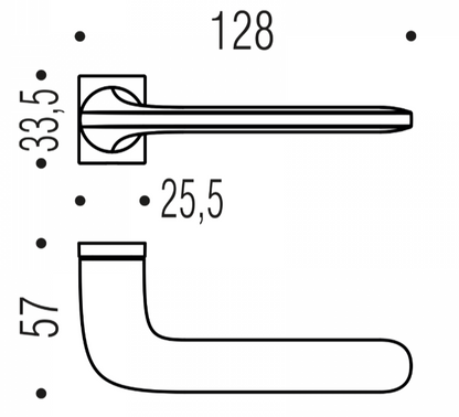 MANIGLIA COLOMBO DESIGN ROBOQUATTRO S ROSETTA MINIMALE ZERO EVOLUTION ID51RSB/0