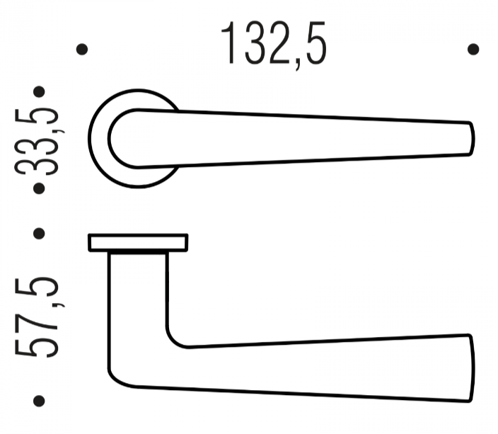 MANIGLIA COLOMBO DESIGN ROBOTRE ROSETTA MINIMALE ZERO EVOLUTION CD91RSB/0
