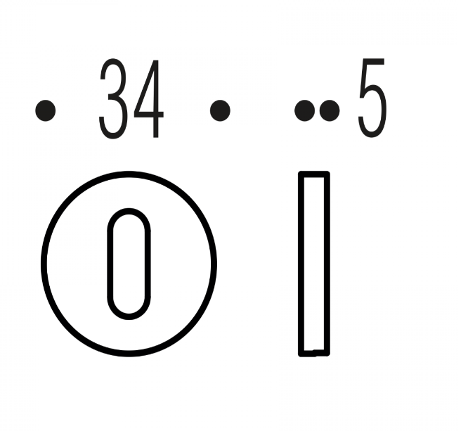 MANIGLIA COLOMBO DESIGN ALATO' ROSETTA MINIMALE ZERO EVOLUTION JP11RSB/0